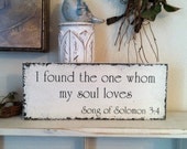 SONG of SOLOMON Self Standing  / Hand Painted / Use these signs FOREVER 4 3/4 x 12