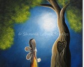 True Love Lasts Forever 5x7 FAIRY ART PRINT Little Angel Mom Dad Erback Faery