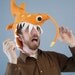 Fleece Angler Fish Hat - Orange
