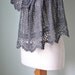 Lace crochet shawl Grey H780