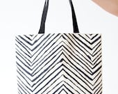Chevron Stripe Fold Up Tote