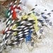 Paper Party Straws - Checkered Flag Racing Retro Stripe - Set of 18 - Choice of Ribbons & Straws