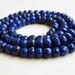 Lapis Lazuli Rondelle Gemstone Royal Blue Faceted Drilled Beads 4mm 40 beads