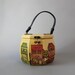 Vintage 60s Bag / 1960s Wooden Box Bag / Novelty Purse