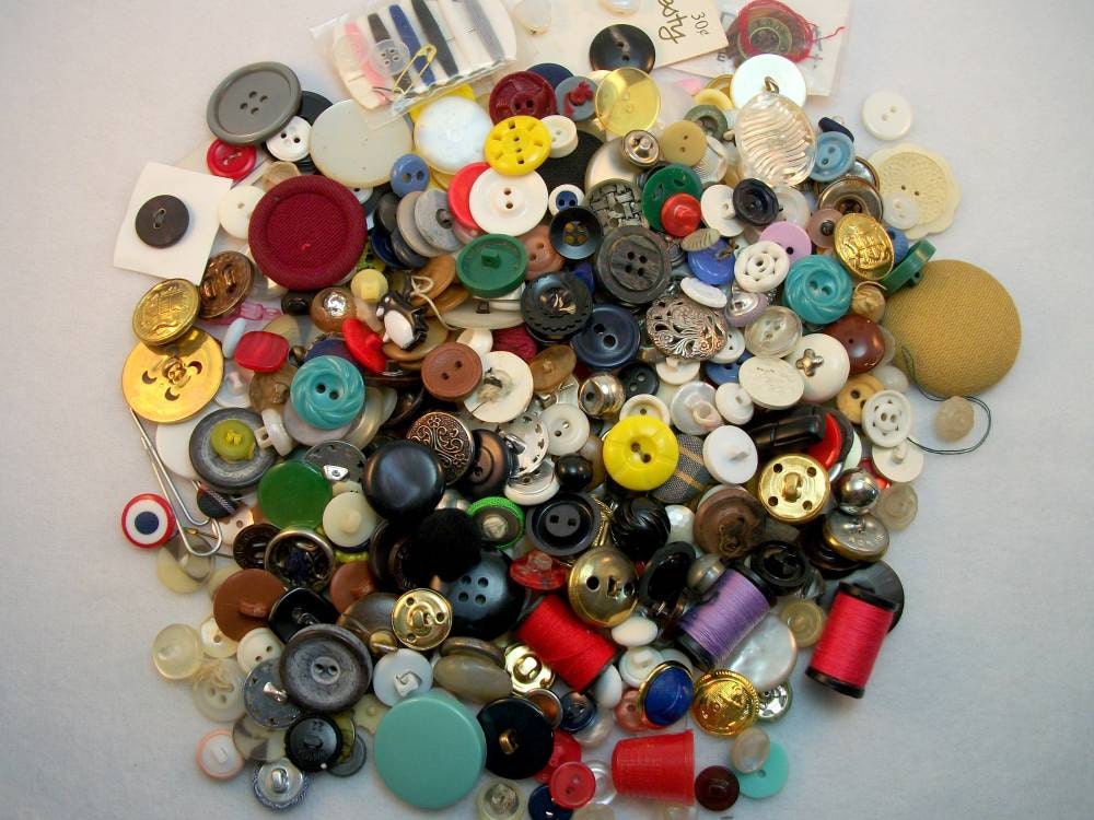 Huge DESTASH Vintage Button Lot - WAY Too Many to Count