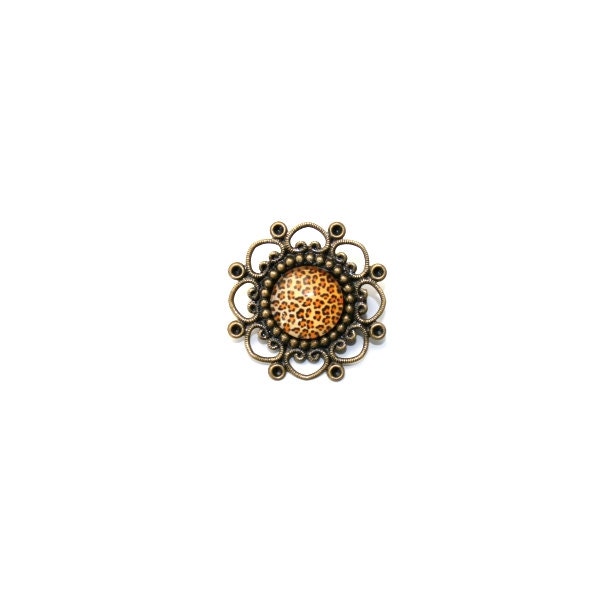 Leopard Print Brooch, Leopard Print Pin, Fashion Accessory