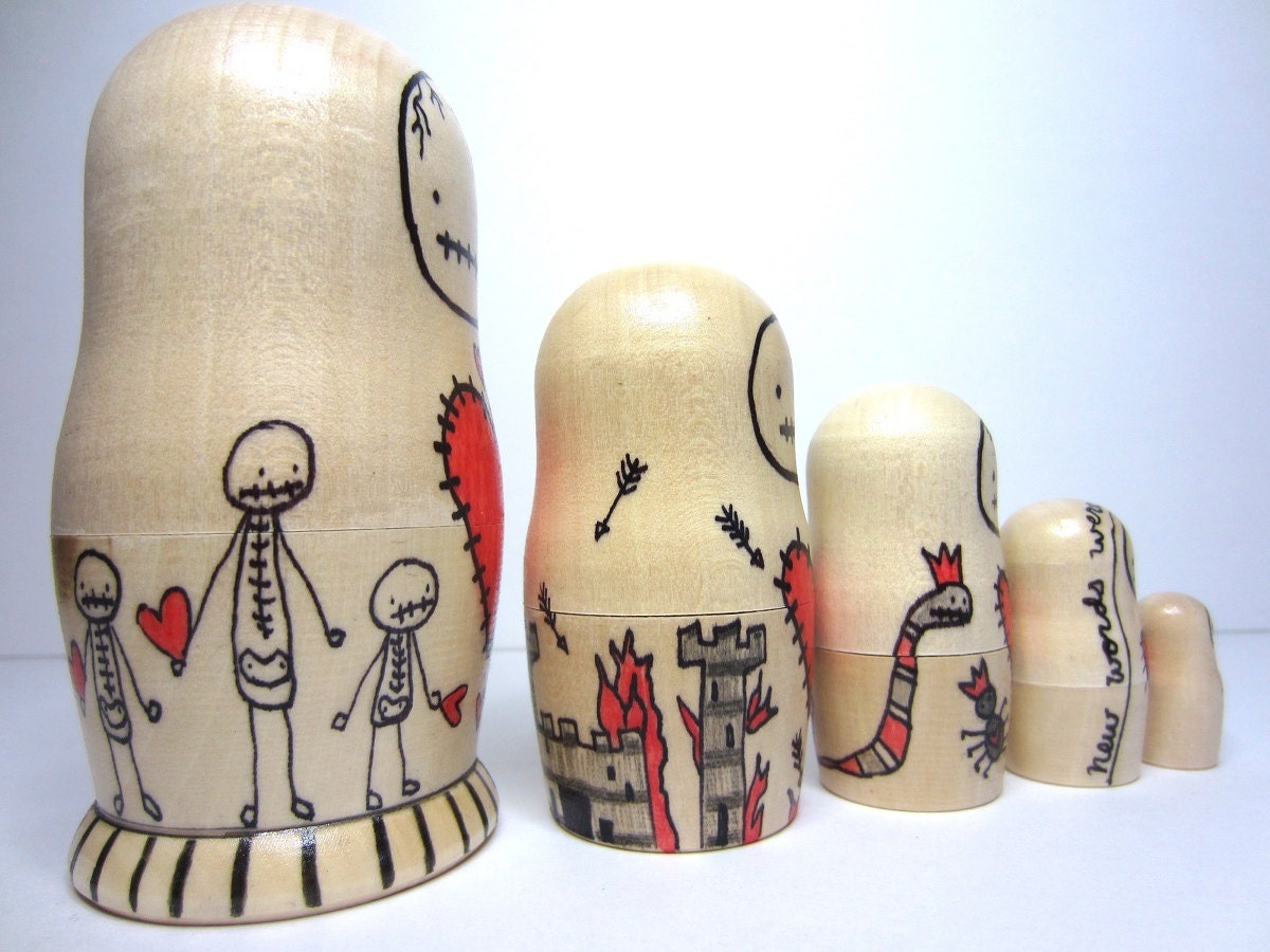 Zombie Nesting Dolls with a Fairy Tale Twist
