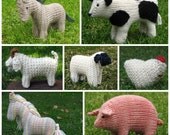 Farm Animals E-Book PDF, knitting, Instant Digital Download
