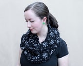 Soft Snowflake Infinity Scarf
