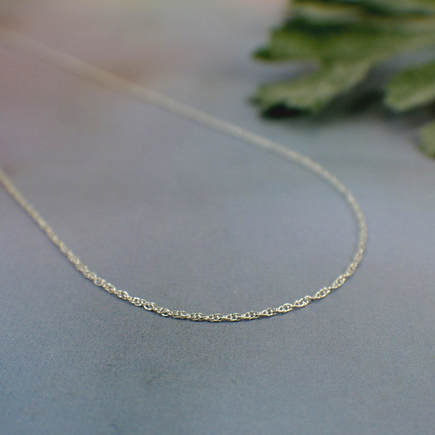 30 inch chain sterling silver thin double rope style long finished necklace