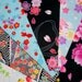 Japanese Fabric Kimono Fabric Scrap 6 Pieces VC29
