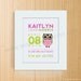 Custom Birth Announcement Print - OWL Wall art