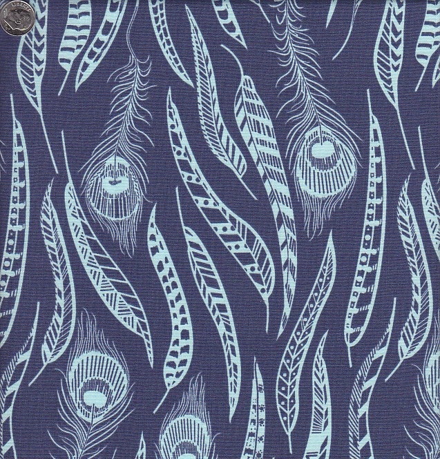 Anna Maria Horner Field Study Fine Feathered in Denim