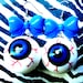 RESERVED Creepy Eyeball Horror Earrings