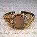Antique Bronze Brass 18mm x 25mm Setting Filigree Bangle Bracelet(1)-P022