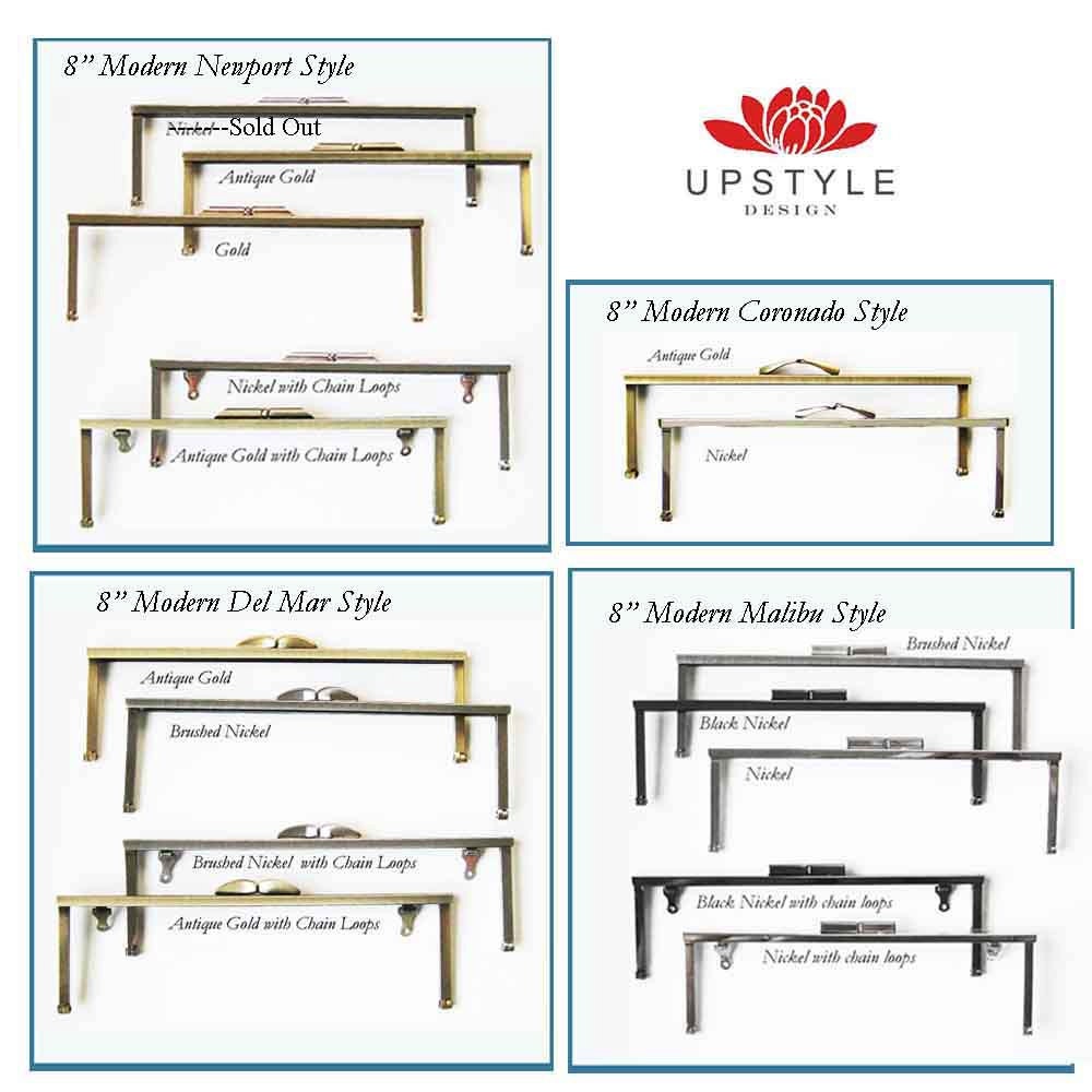 Metal Purse Frames - 20 - 8" Open Channel Frames - Ships from the USA