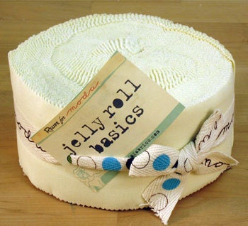 Snow Jelly Roll Moda Bella Solids