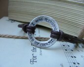 I Was Stronger Than My Cancer Custom Hand Stamped Cancer Survivor Washer Bracelet by MyBella