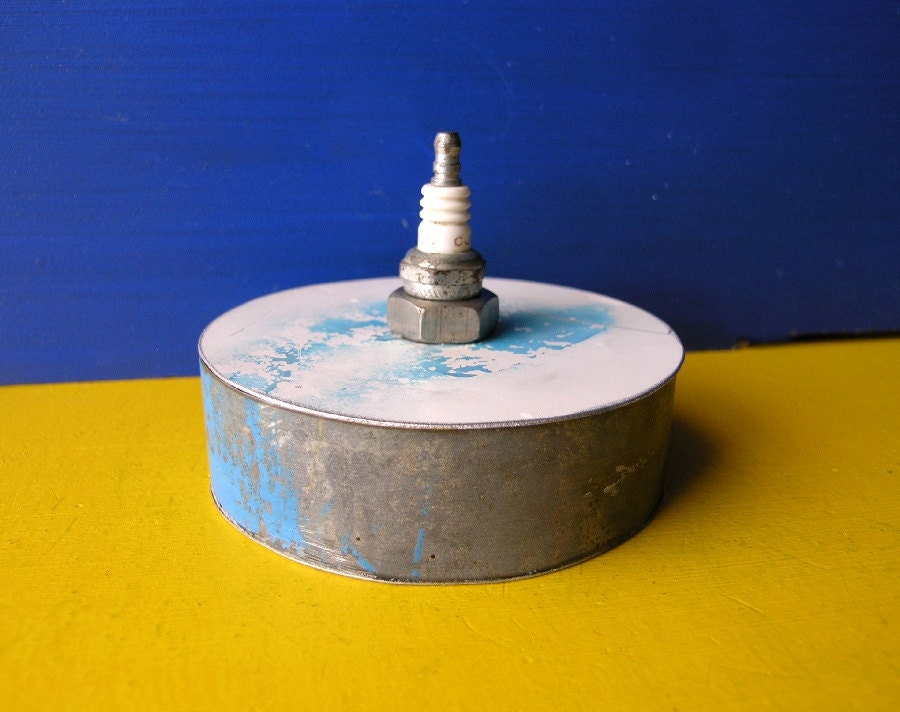 Found Object Keepsake Box, Industrial Decor