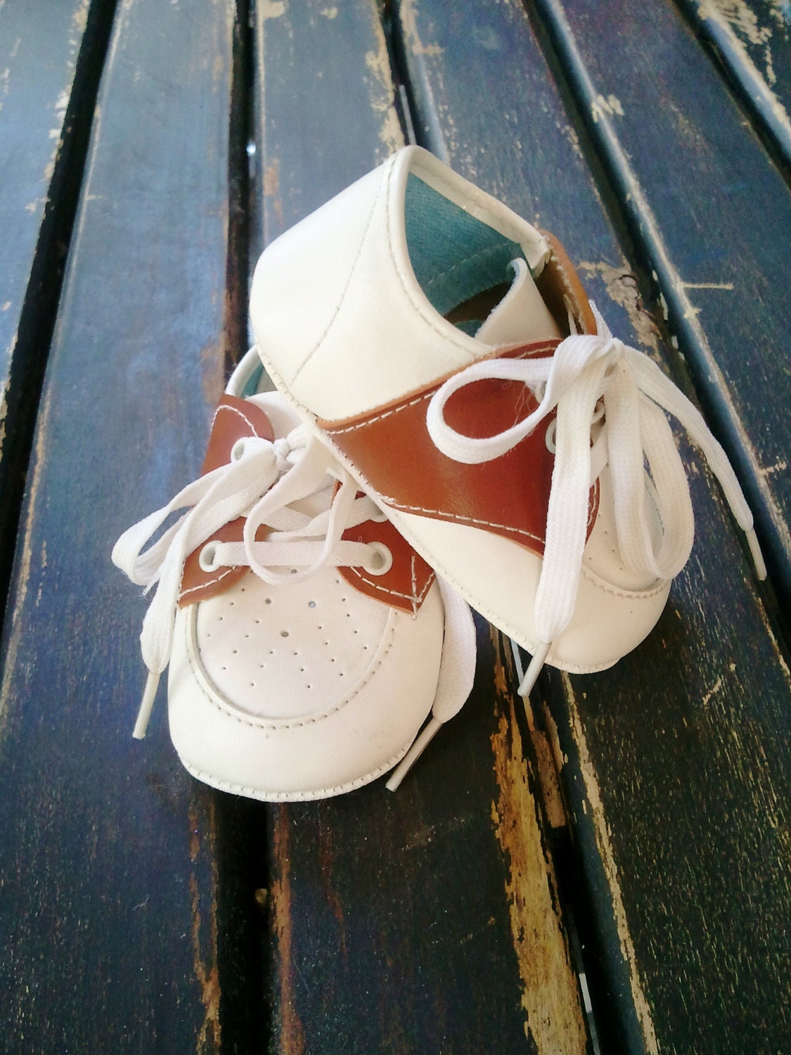 Infant Brown and White Saddle Oxfords size 0