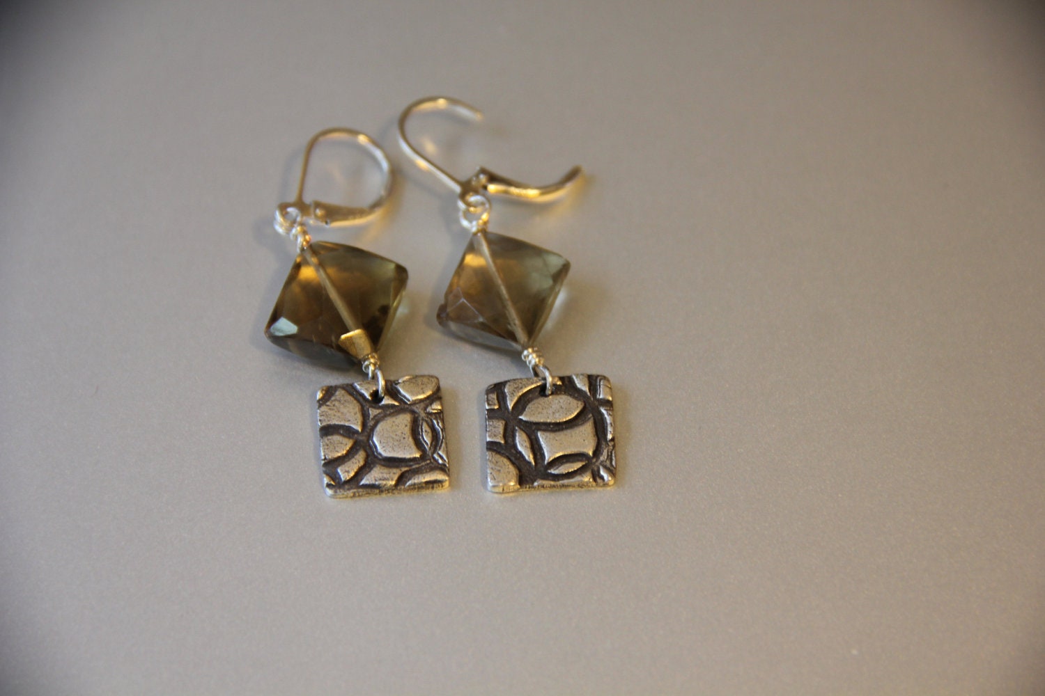 Lacy geometry with Lemon Quartz Stones
