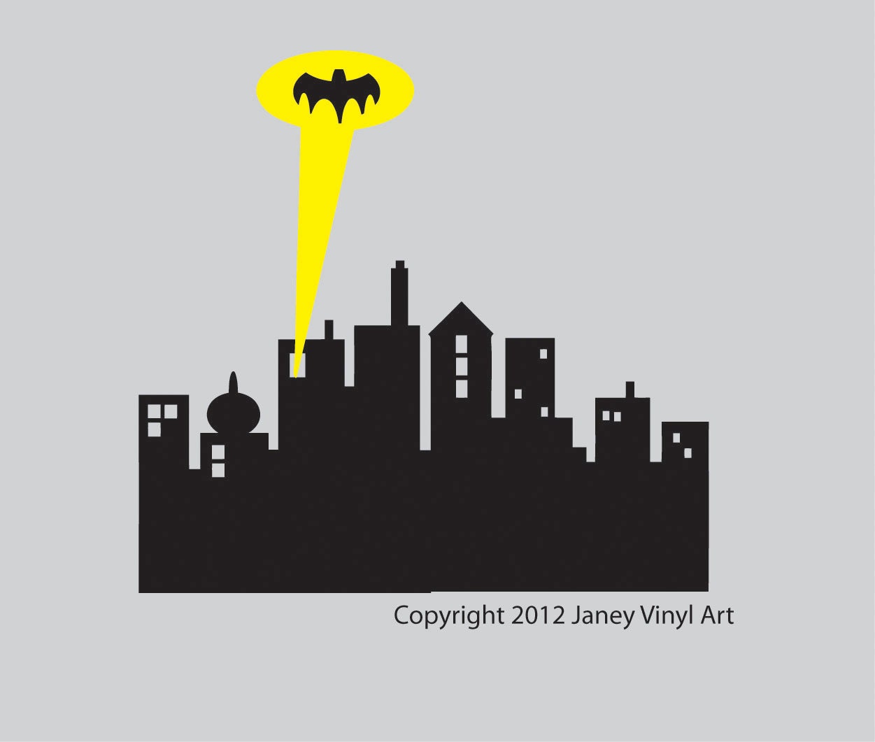 Batman - Batman Wall Decals - Gotham City Skyline - Headboard
