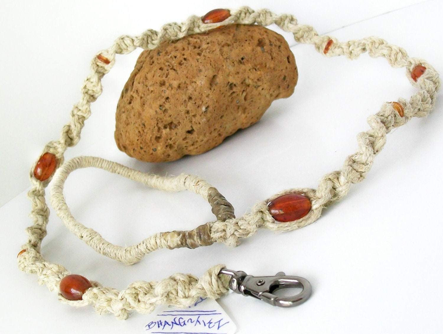 Super Sale -- Handmade Hemp DOG LEASH for small pets