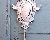 Cast Iron Wall Hook, Shabby Cream White, Victorian Home, French Farmhouse Decor
