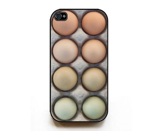 Geometric iPhone Protective rubber case for iPhone 4 rustic egg farmers market photography sturdy silicone cellphone Mother's day gift