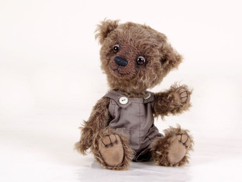 Tom Artist Teddy Bear by Nina Popova, OOAK, , mohair, jointed, brown
