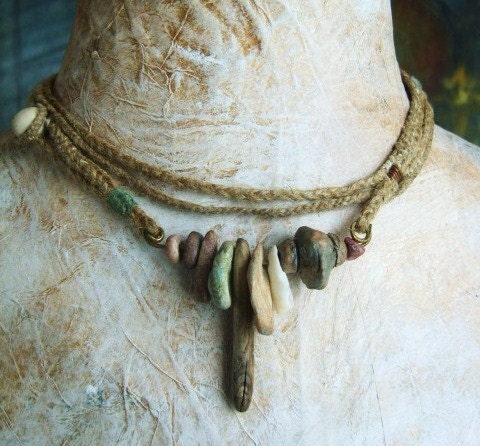 RESERVED FOR CHRISTA 3 new beginnings necklaces Handmade Beads Ammonite Driftwood