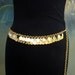 Gold Chain Belt, Belly Dance Belt, Endless Gold Circle Charms, Round Dangles, Gypsy, Rock Star..Belly Dancer, Fashion NOW..