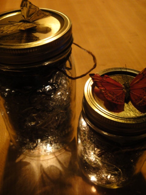 Firefly Latern--6 1/2" and 5" Battery Operated Mason Jars
