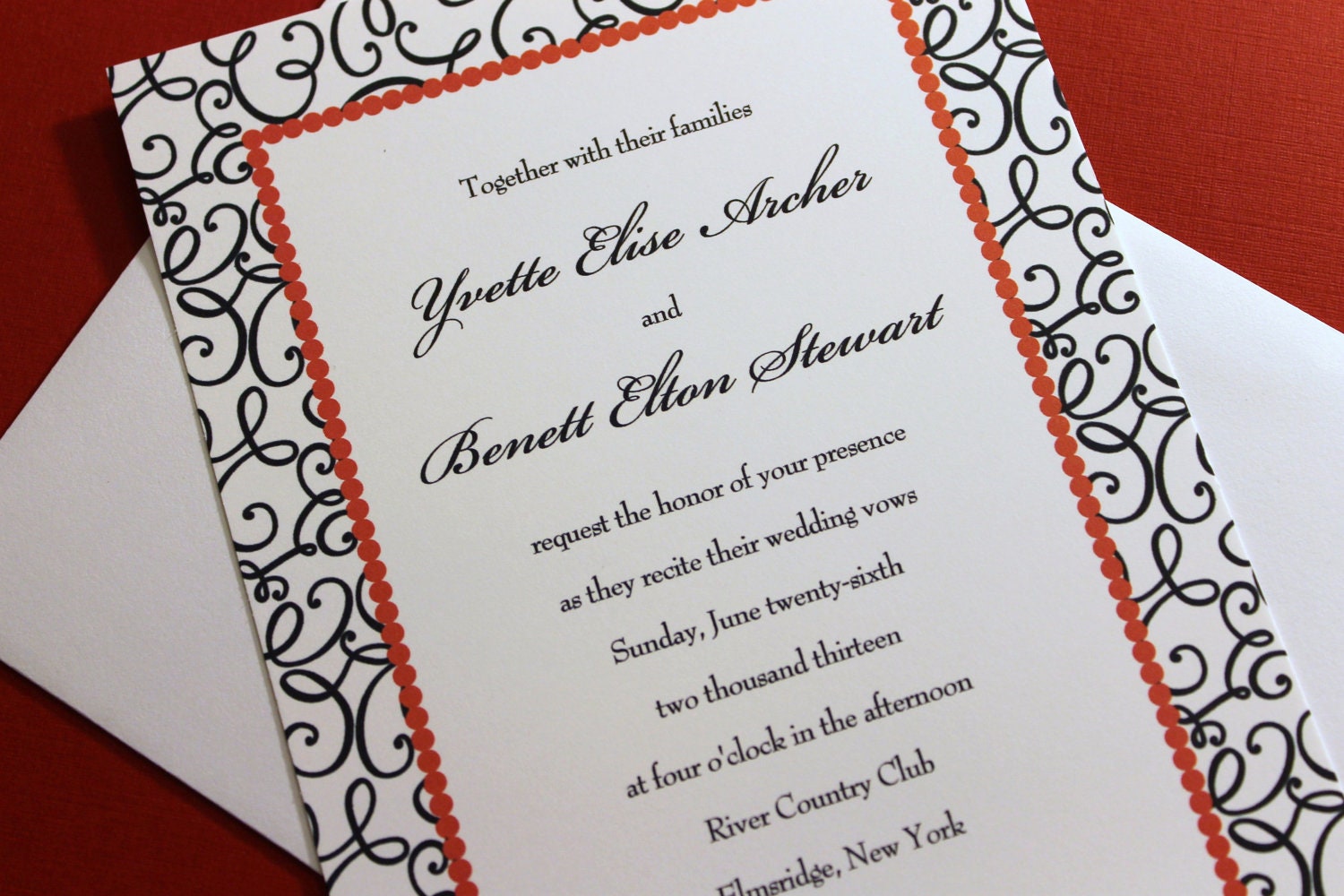 Black Swirly Wedding Invitations Il_570xn