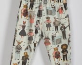 littlefour organic cotton musical animal alphabet print toddler leggings handmade in san francisco 2t 3t 4t