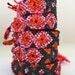 SALE- The Original Swarovski Crystal Friendship Bracelet- Poppy Design ( Pink, Black & Red)