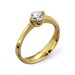 SOLO 0.5 carat Diamond Solitaire Ring, Unique Engagement Ring, 14K Yellow gold Ring, Italian Fine Jewelry by Arosha