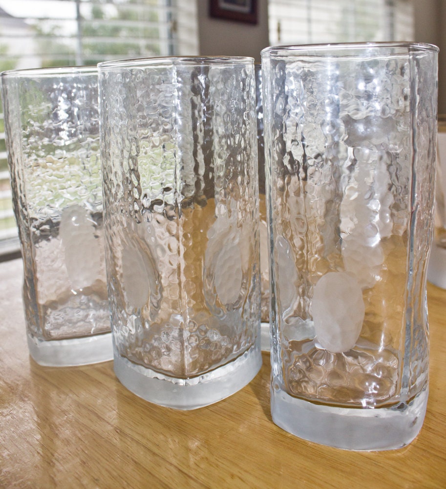 Set Of 4 Oval Etched Drinking Glasses By Sugarlumpsdesign On Etsy 5601