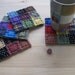 Fabric Coasters Quilted Coasters Rustic Decor Primitives Country Decor Farmhouse Decor Kitchen Housewares Scrappy Nine Patch