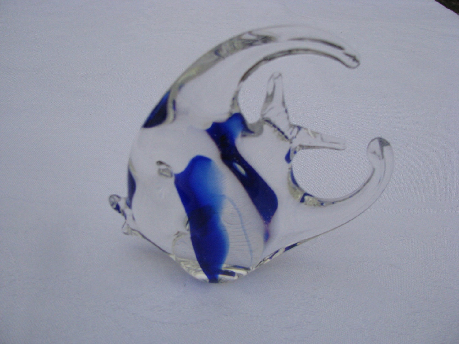 glass angel fish figurine