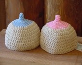 Booby Beanie Newborn to 3 Month, Boy and Girl Boob Beanie Set
