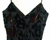 Beautiful Jones NY Velvet Rose Spaghetti Strap Dress Size M