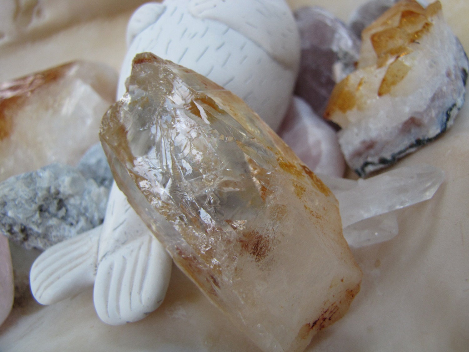 Lemurian Quartz Rough Crystal Point Natural Lemurian Healing Crystal /Reiki Healing