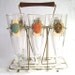 Set of Six Gold Highball Glasses In Caddy
