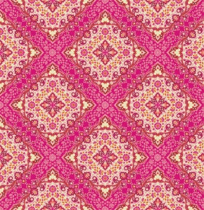 Joel Dewberry Fabric Notting Hill Kaleidoscope Tangerine Free Spirit 1 yard