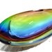 Rainbow pendant necklace large glass pendant with silver chain also available in gold..