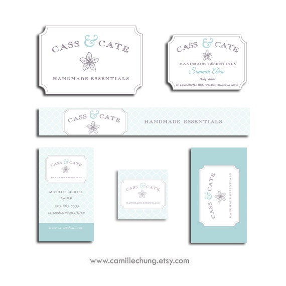 Custom Logo Design with Business Card, Etsy Banner and Avatar, Sticker or Hang Tag by Camille Chung on Etsy