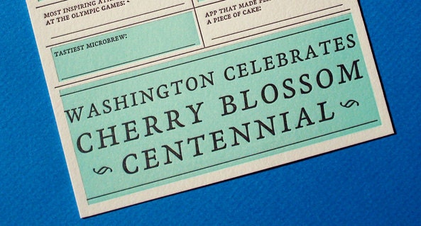 Washington D.C. Wedding 2012 The Year We Said 'I Do' Letterpress Card