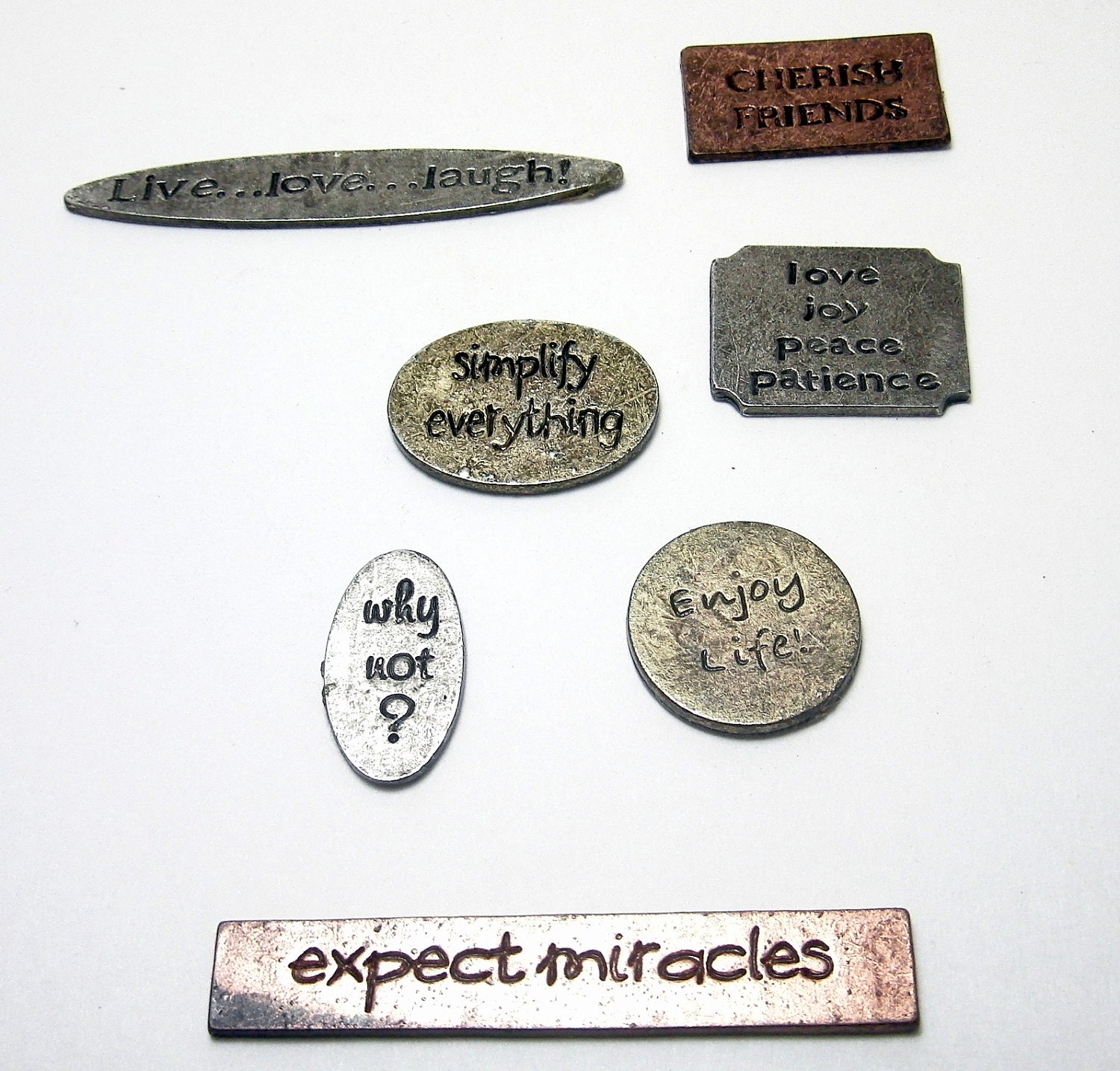 Scrapbooking Metal Pieces Messages Findings Seven