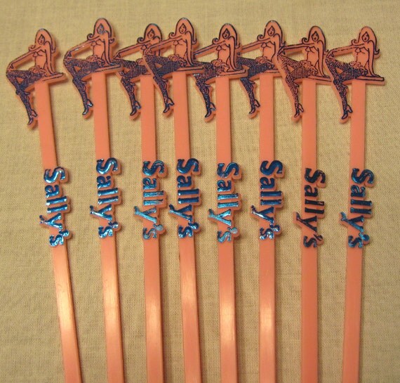 Vintage Swizzle Sticks or Bar Stirrers Set of Eight by Rackamoon